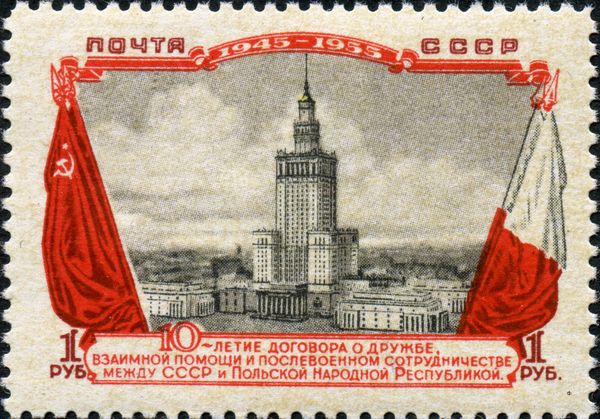 Palace of Culture and Science, Warsaw and State Flags