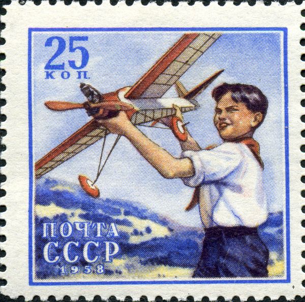 International Children's Day - Pioneer with Model Airplane