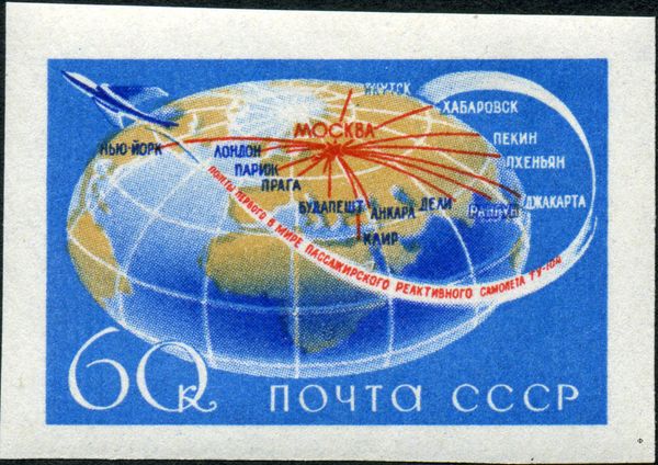Tupolev Tu-104 Airliner and Global Air Routes