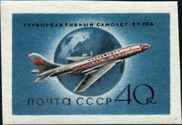 Tupolev Tu-104 Airliner and Globe