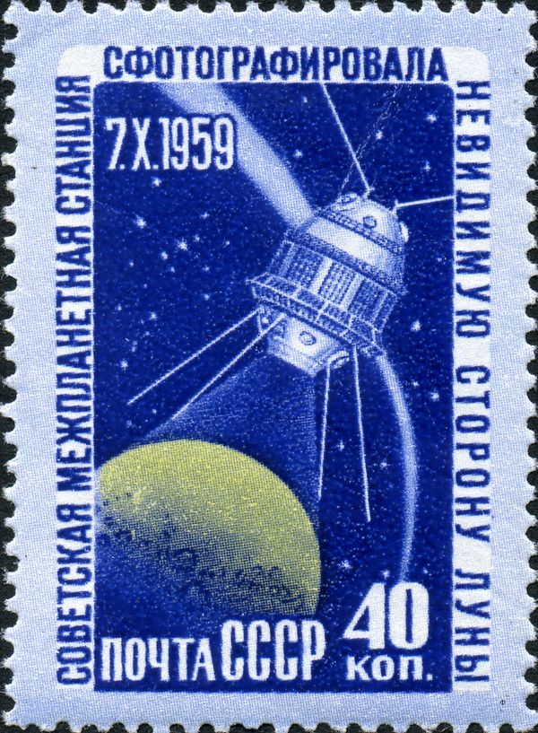 Space Probe Photographing Moon