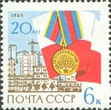 Liberation Medal, Polish Flag and Building Reconstruction