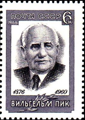 90th Birth Anniversary of Wilhelm Pieck (1876-1960)