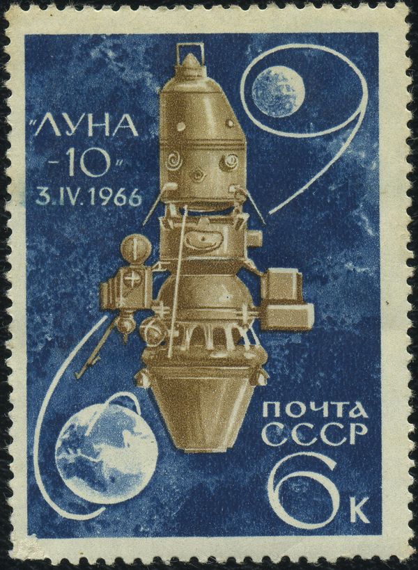 Satellite "Luna-10" and Flight Path