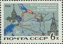 Map of Volga-Baltic Canal System