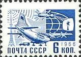 Soviet Airplane - Antonov An-10A and Satellite