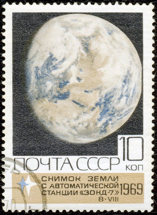 Photograph of the Earth Taken by "Zond-7"