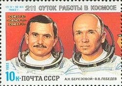 Cosmonauts Anatoly Berezovoy and Valentin Lebedev