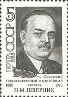 Birth Centenary of N.M. Shvernik (1888-1970)