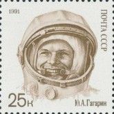 Yuri Gagarin Wearing Space Suit