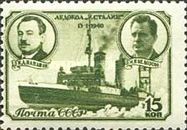 Icebreaker "J. Stalin", I.D. Papanin & M.P. Belousov