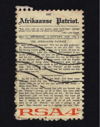 Title Page of "Die Afrikaanse Patriot"