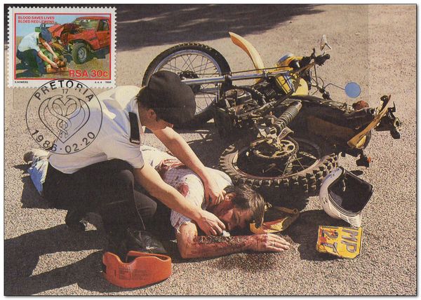 Ambulanceman and Accident Victim