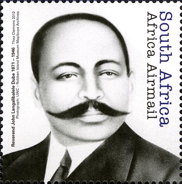 Reverend John Dube – first President of SANNC, from m/s