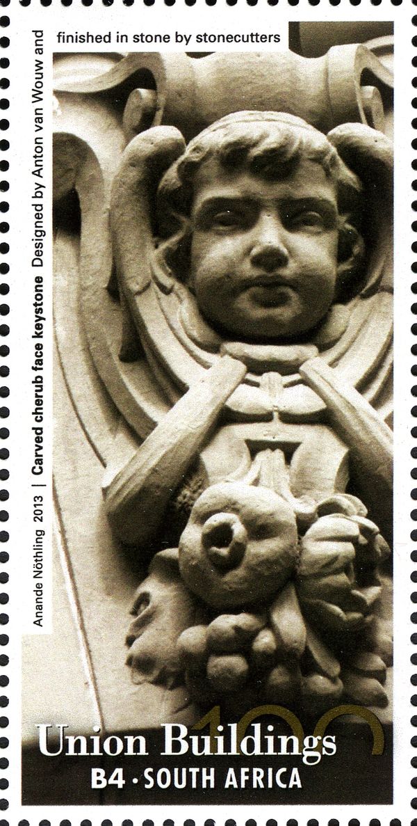 Carved Cherub Face Keystone