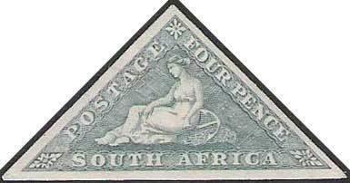 Hope sits (Triangular stamp)