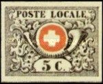 Post horn with Swiss coat of arms