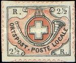 Post horn with Swiss coat of arms