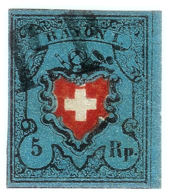Coat of arms below post horn without cross edging