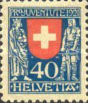 Coat of arms of Schweiz, emperor & Wilhelm Tell