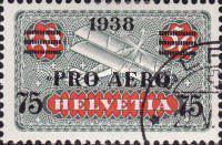 Biplane with overprint "Pro Aero 1938"