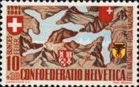 Vierwaldstätter Lake & coat of arms 4 original cantons