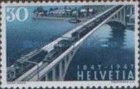 Modern Railway Bridge with Electric Trains