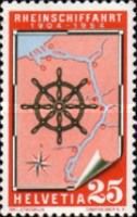 Map of the Rhine & Ships Steering Wheel