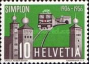 Northern Portal of the Simplon Tunnel, Train & Castle