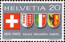 Swiss Coat of Arms and of Valais, Neuchâtel & Geneva
