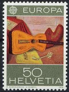 "Still with Guitar" by René Auberjonois (1872-1957)