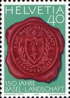 Seal with Canton Basel Coat of Arms
