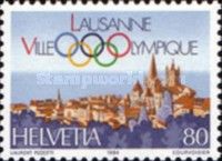 Townscape of Lausanne & Olympic Rings