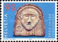Gallic head with the mark of the XI Legion, antefix