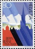 Silhouette of Bern & Berner Alps