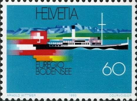 Restored Paddlesteamer "Hohentwiel" & Flags