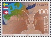 Depiction of Interhuman Communication, Globe & Flags