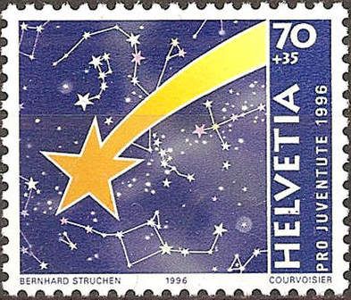 Comet, Starlit Sky with Constellations