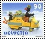 Papa & Pingu in Post Snowmobile