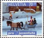 Holy Nicolas with his Aid Schmutzli in a Sledge