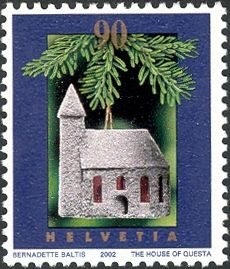 Church, Christmas Tree Ornament Made of Carton