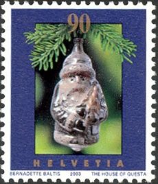 Santa Claus, Glass Christmas Tree Decoration from Thüringen