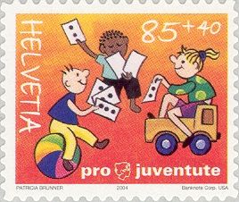 Pro Juventute- Children Playing Cards