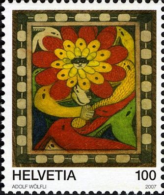 Skt. Adolf ThronFlühe-Blume by Adolf Wölfli