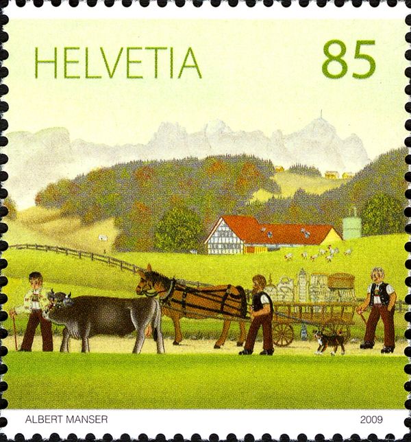 Bull and Horse Drawn Cart