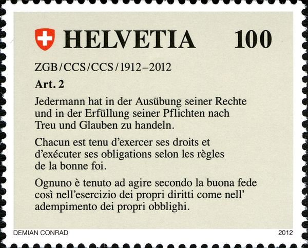 Centenary of the Swiss Civil Code