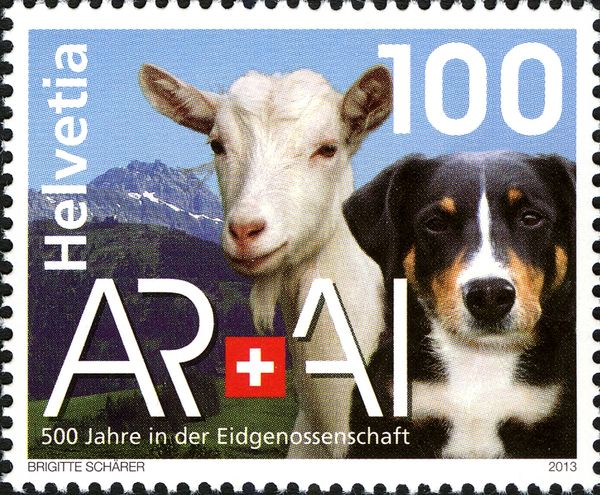 Appenzell Goat and Appenzell Mountain Dog