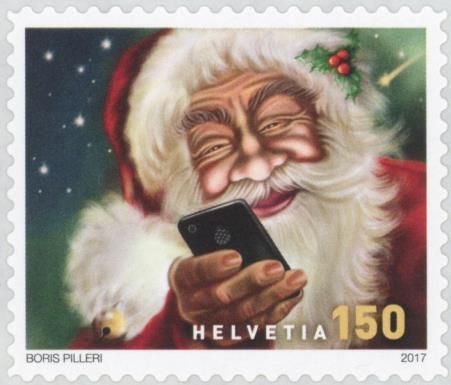 Santa Claus with Smartphone