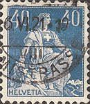 Helvetia with Sword (SDN overprint)