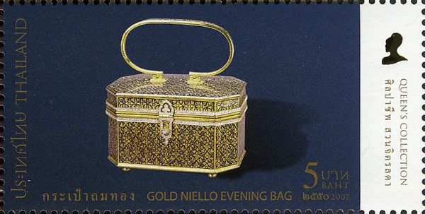 Gold Niello Evening Bag